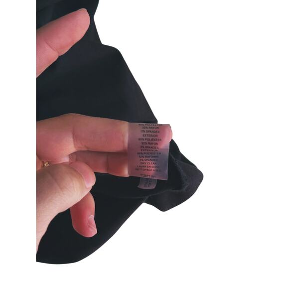 Vince Camuto Off Shoulder Popover Cocktail Dress Black Size 6 Elegant Event LBD - Picture 11 of 14